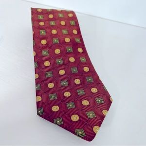 Vintage ECHO 100% Silk Neck Tie Textured Geometric